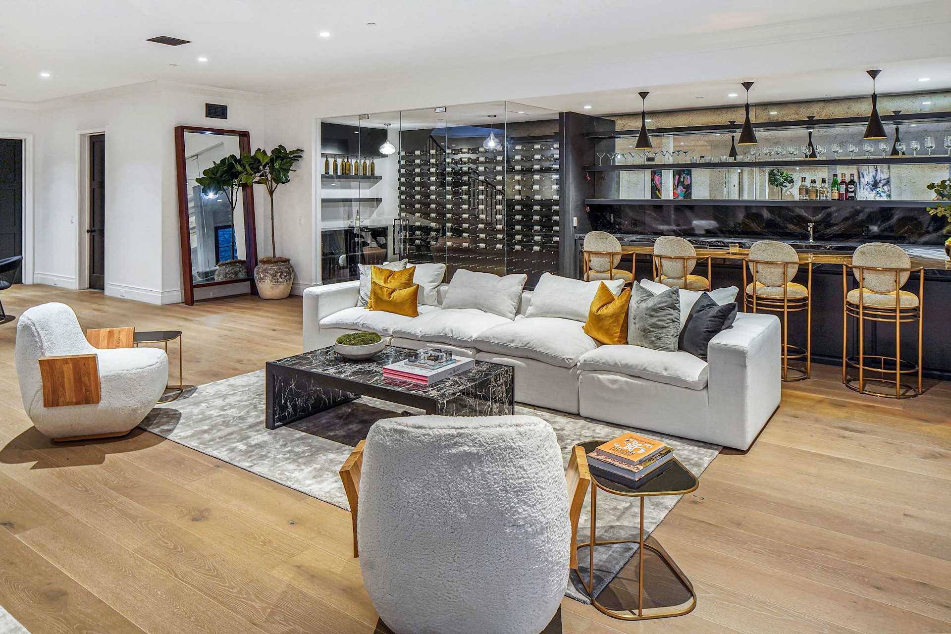 Luxury full home remodel with cohesive design, updated kitchen, and open living area
