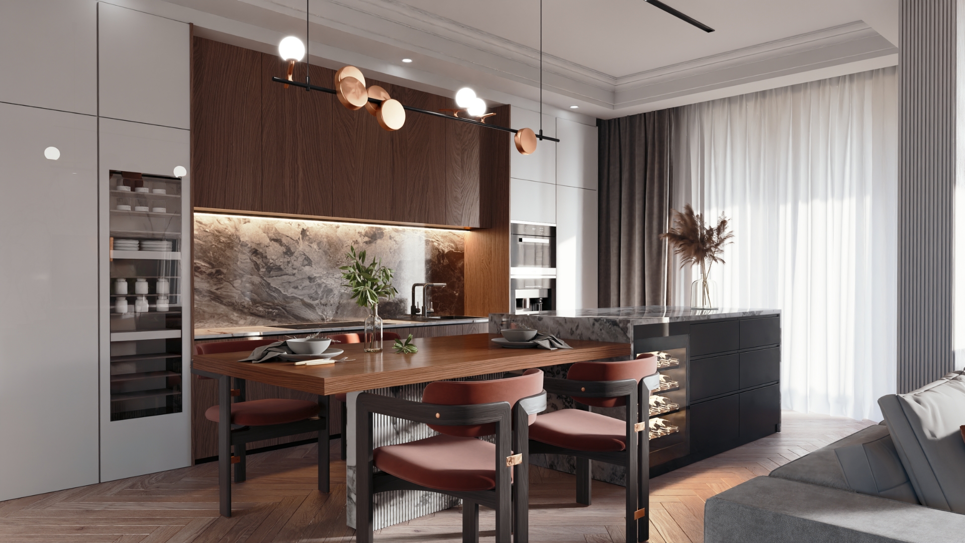 Stylish kitchen and dining remodel showcasing high-end finishes that boost the ROI of home remodel