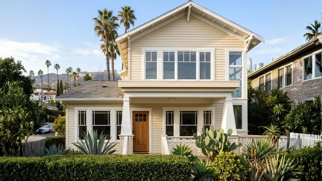 Two story home with expanded upper level showcasing a residential second story addition project and potential construction costs