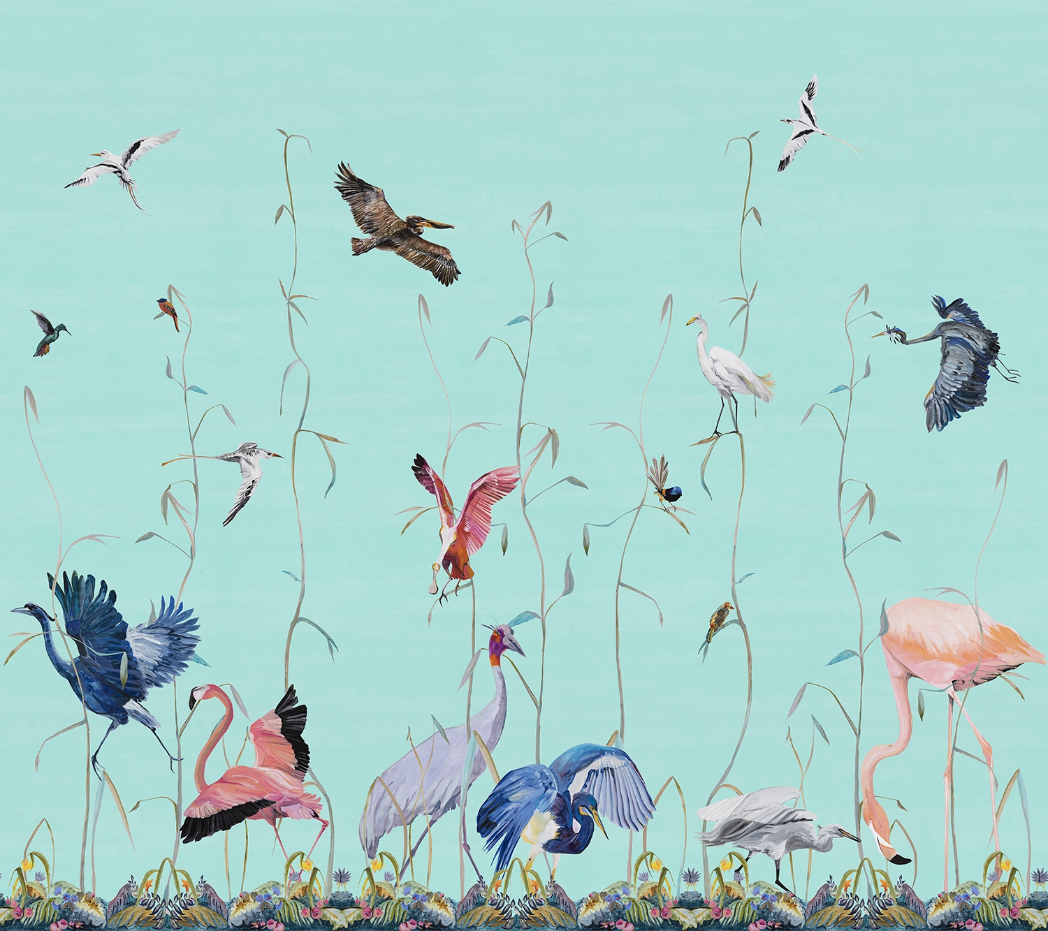 Birds Blue