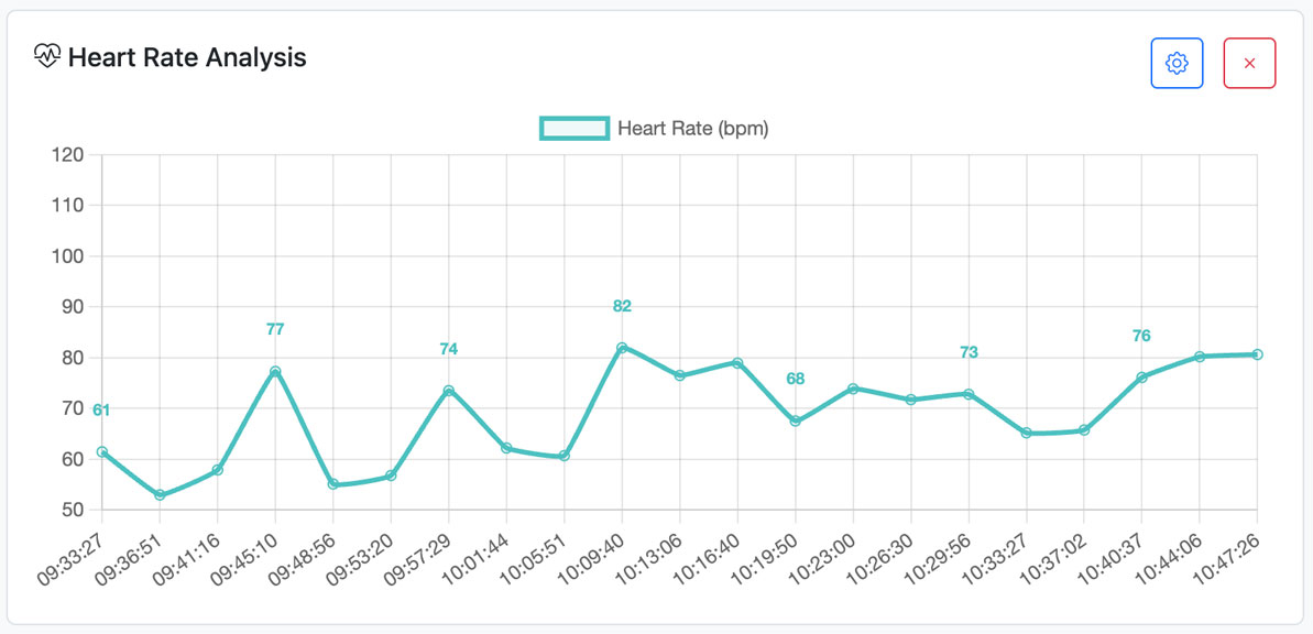 Heart Rate chart widget