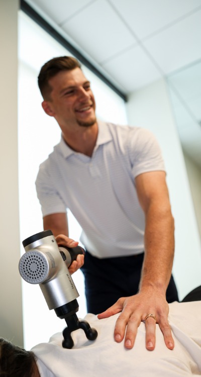 Chiropractor making an adjustment