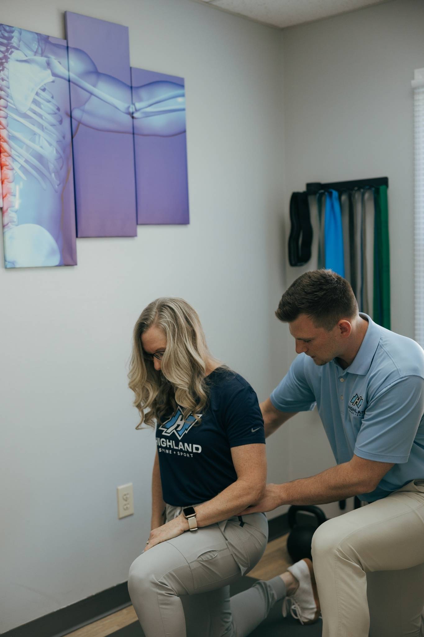 Chiropractor making an adjustment
