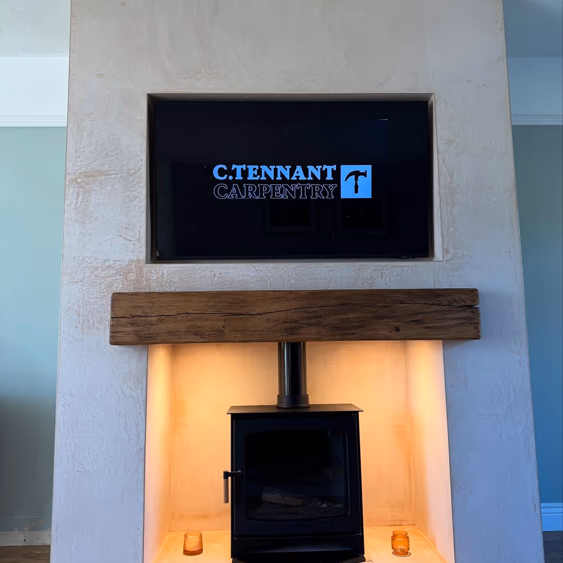Chimney breast finished project
