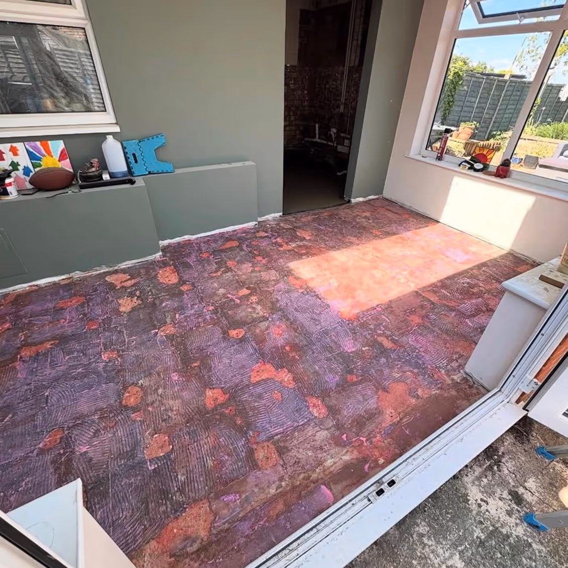 Flooring being replaced