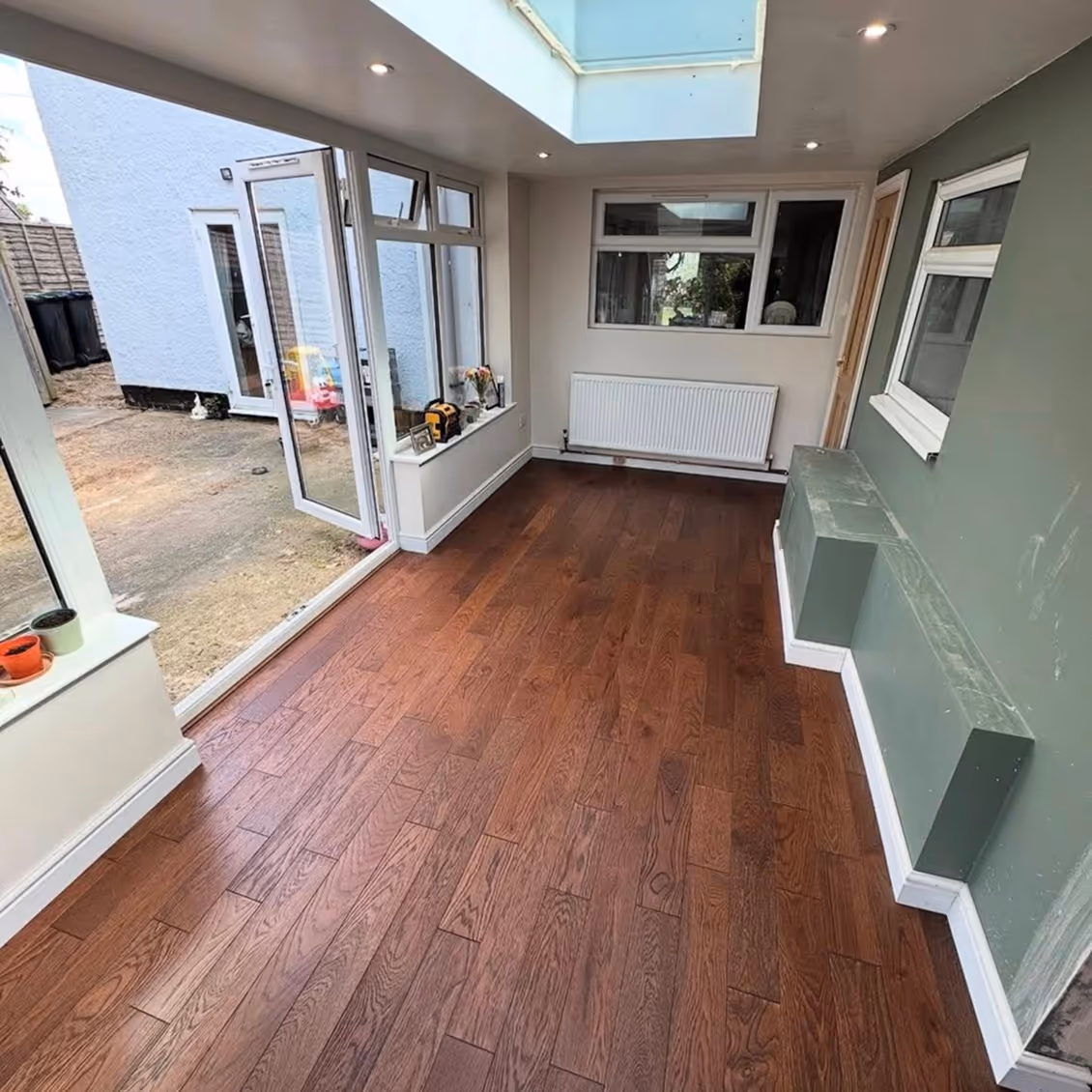 Updated oak flooring