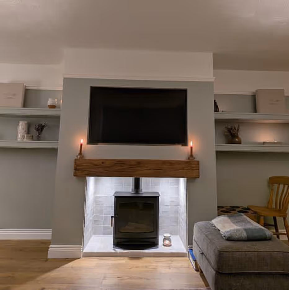 Chimney breast - decorated