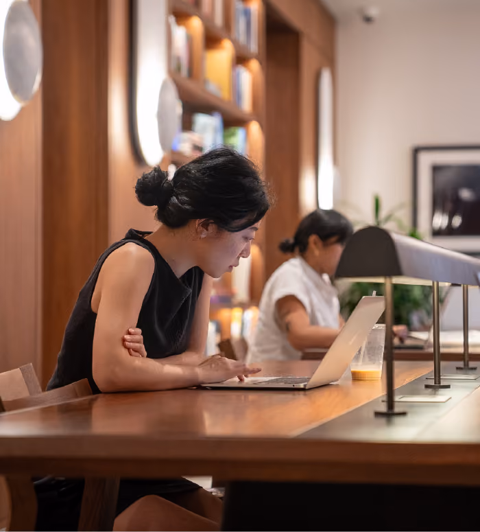 people working in the coworking space at Round Table Studios