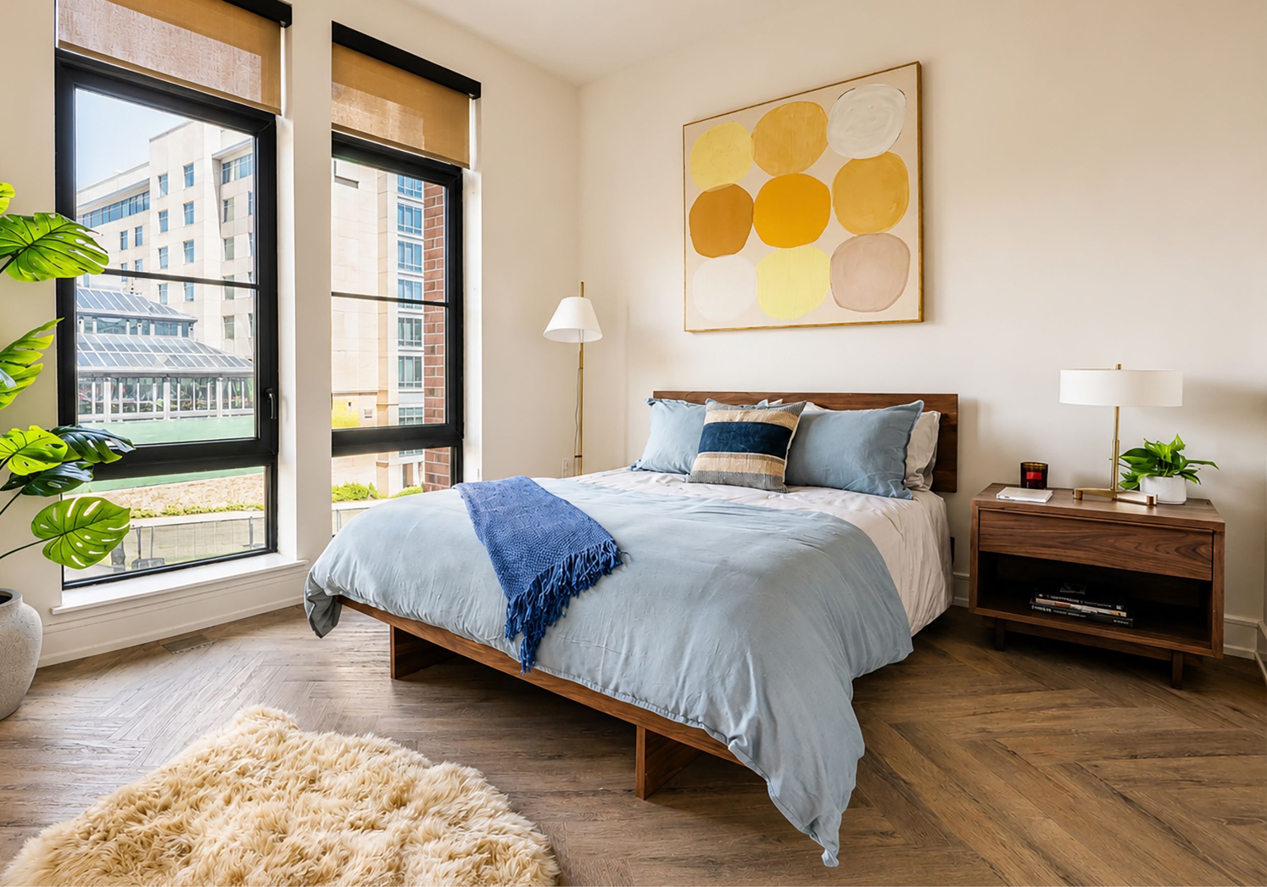 bedroom model apartment at RT Residences
