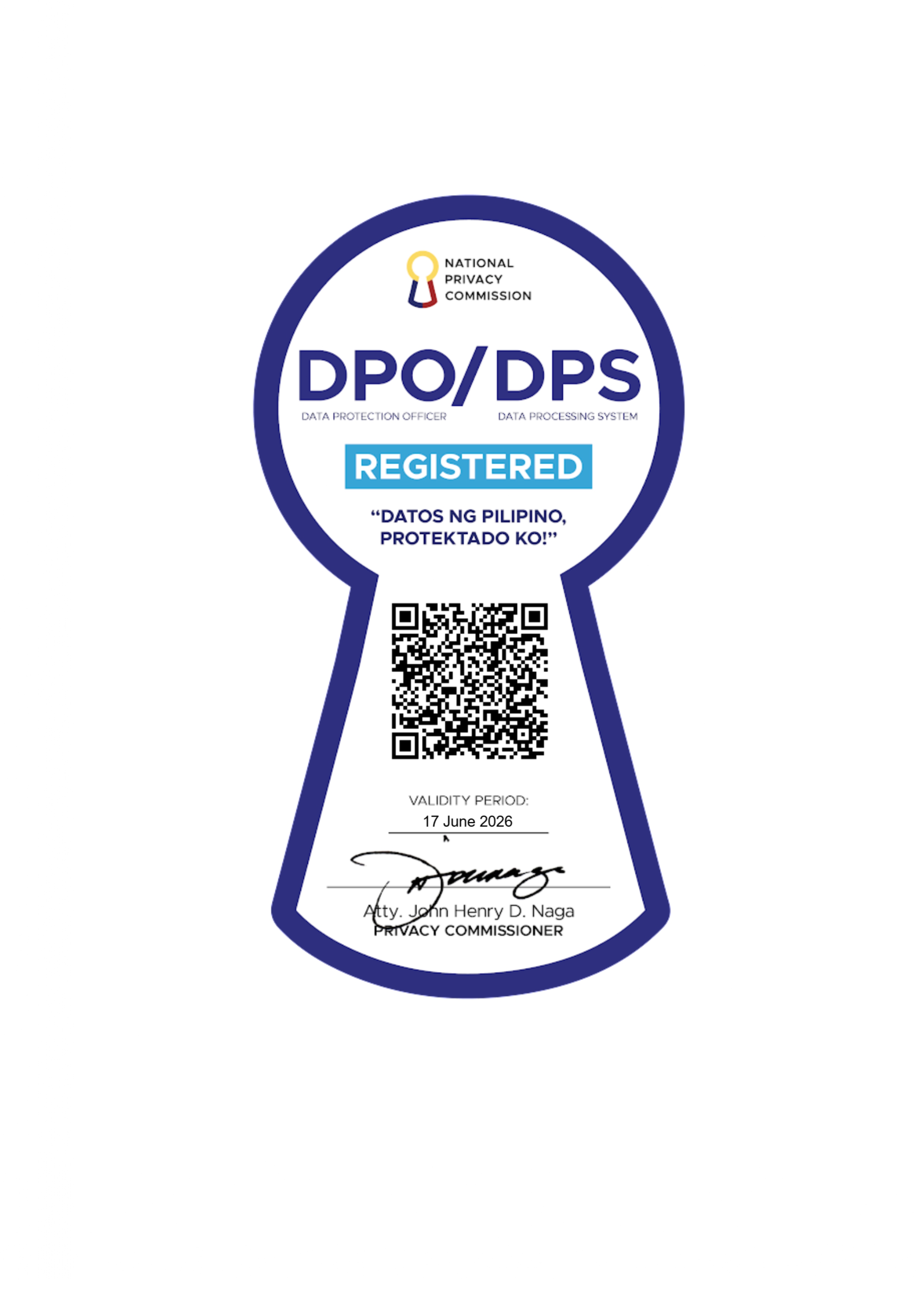 Topbank's CORSeal for having a  Data protection Officer or Data processing system