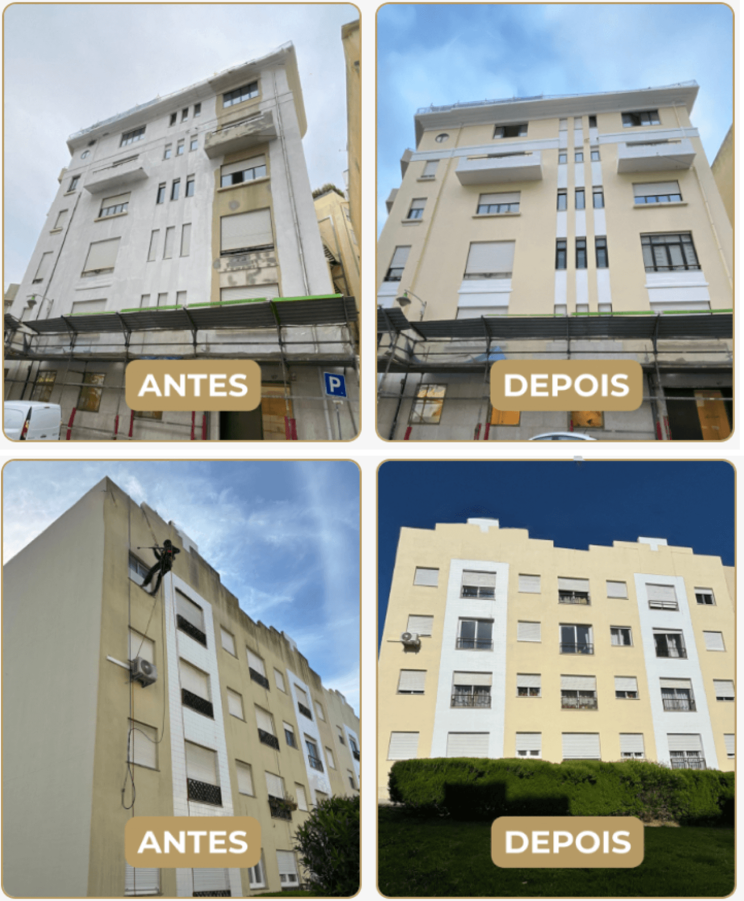 Fachada de prédio renovada em Setúbal