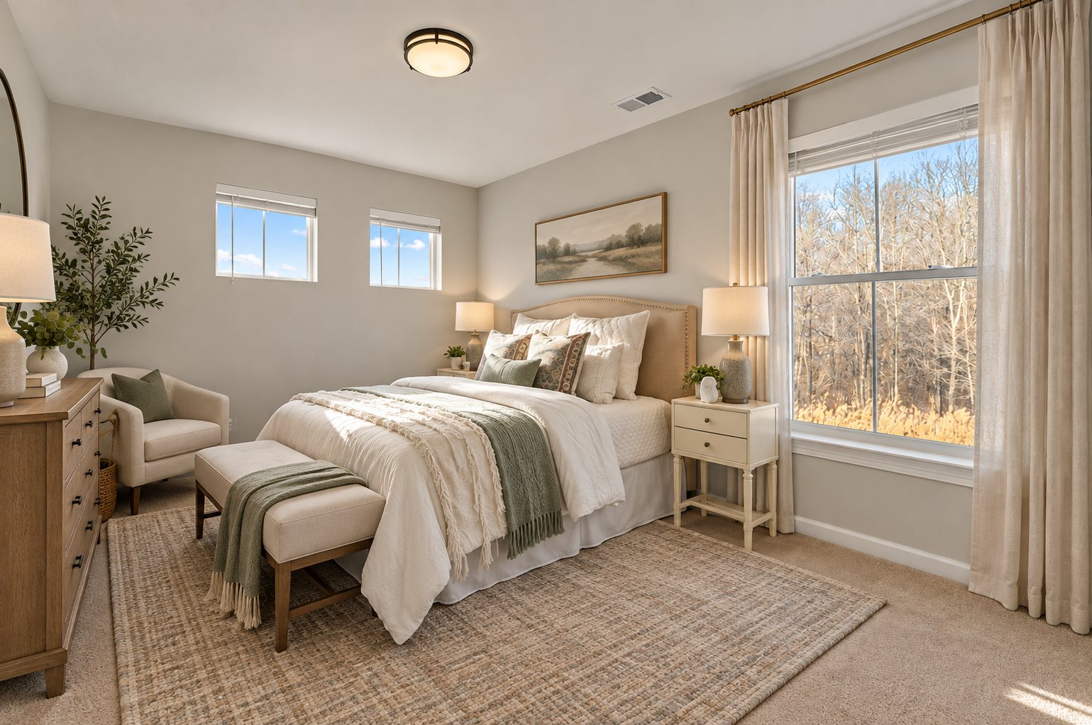 Bedroom (virtually staged)