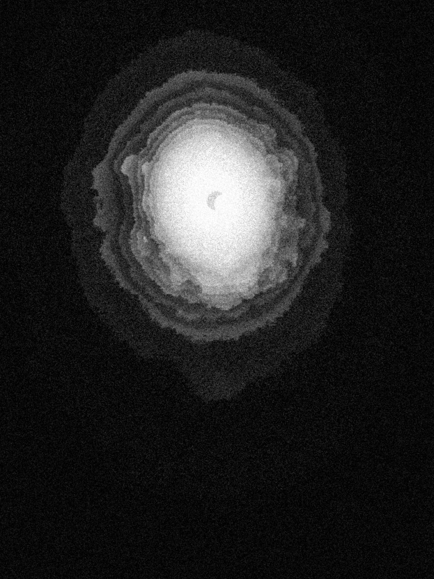 a grainy total eclipse in 2024