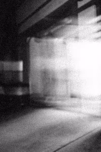Long exposure of a garage light