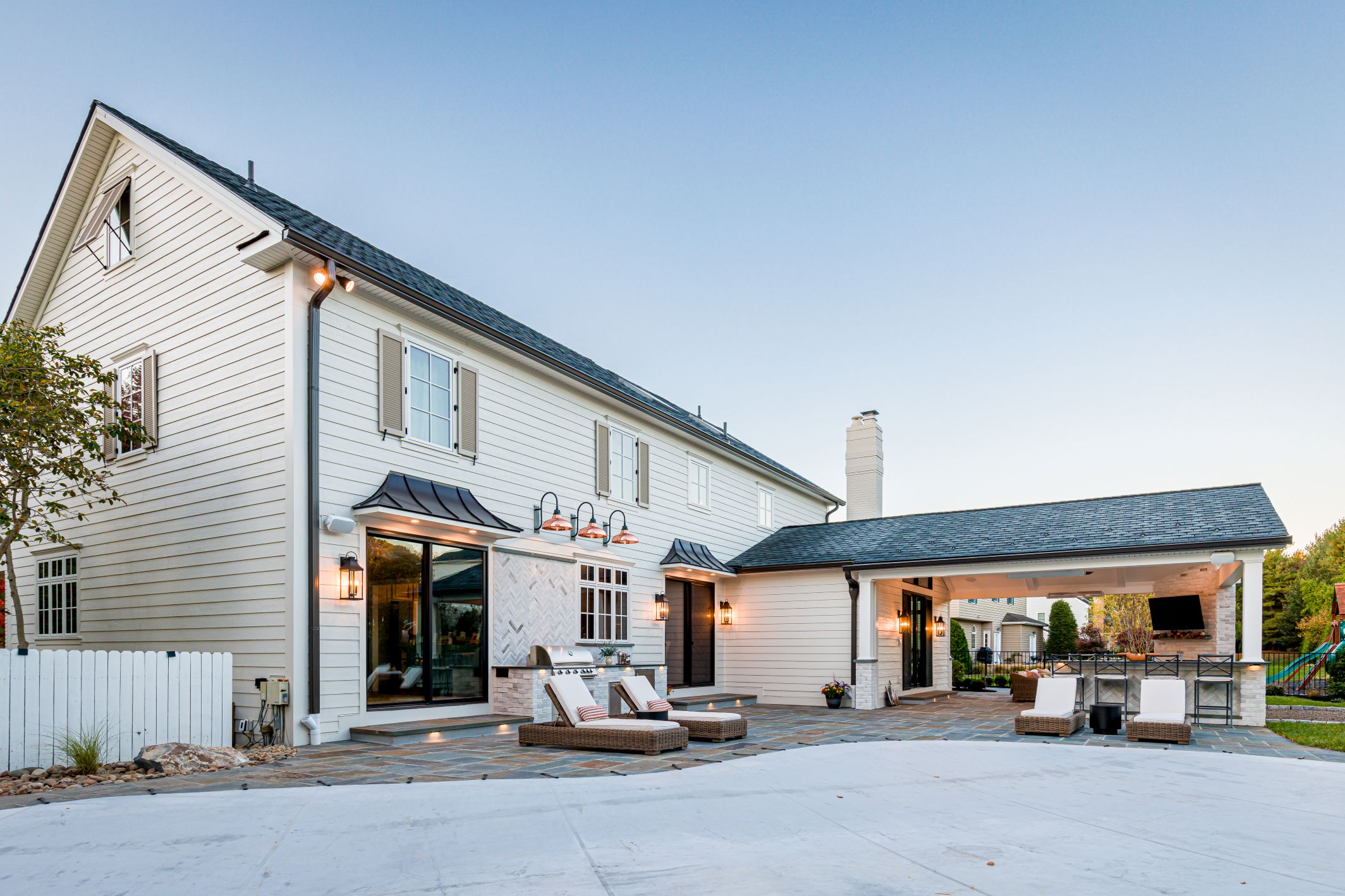 Home with new siding and roof in West Chester, PA installed by  E&E General Contracting. Certified Contractors in PA.