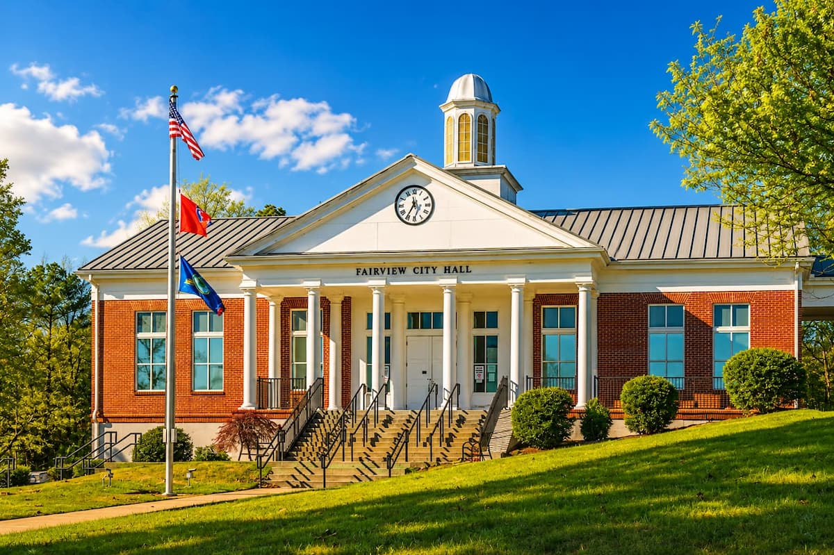 Historic courthouse-style building in Fairview, Tennessee