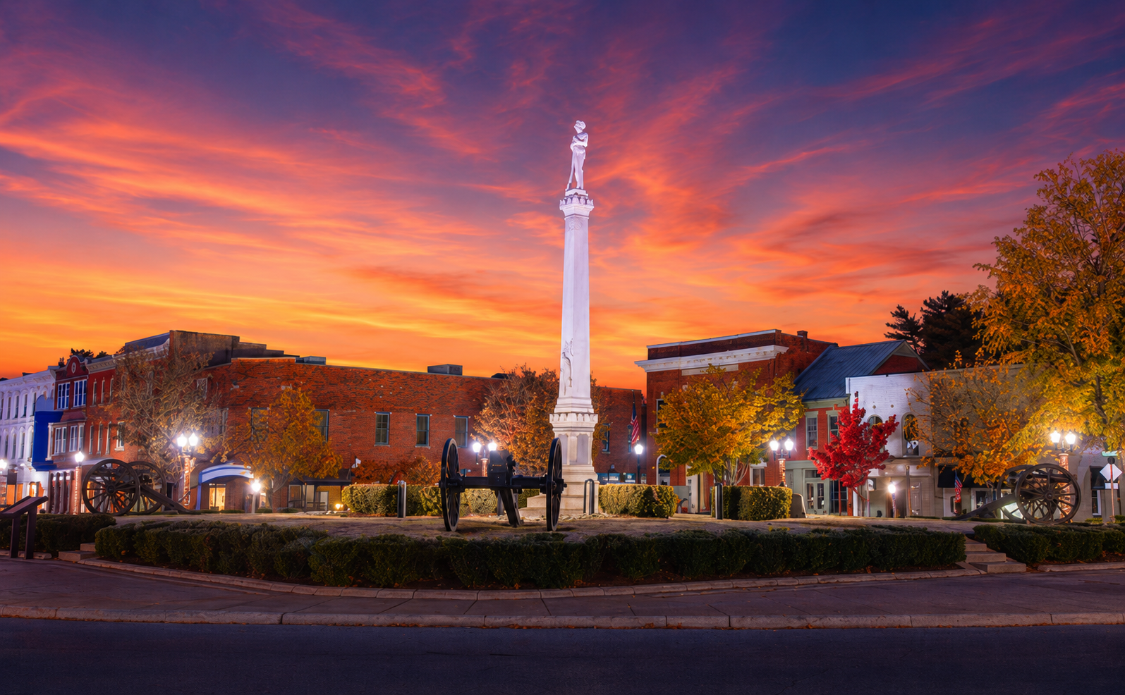 Downtown Franklin, TN roundabout — the historic heart of one of the best places to live in the Southeast