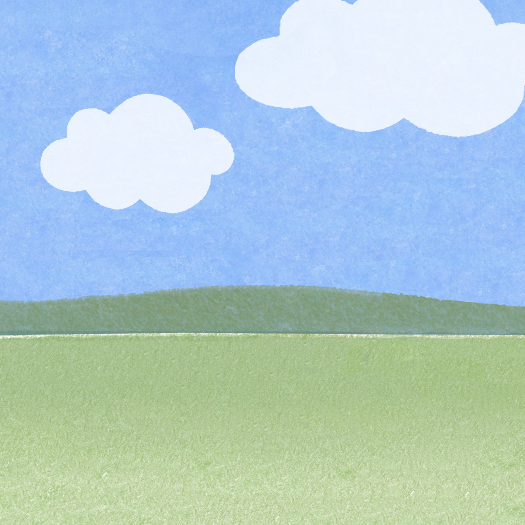 Illustration of a person with long braided hair wearing a striped shirt, looking at a multi-colored abstract landscape.