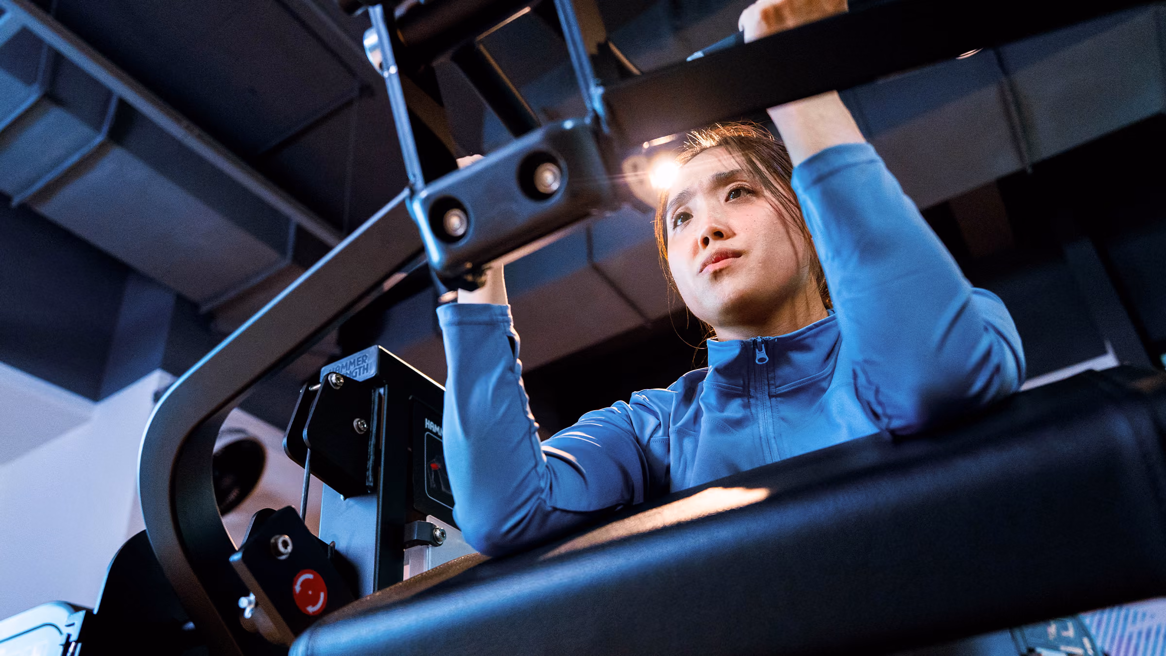 happy woman training
