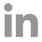 LinkedIn logo with lowercase 'in' in white on a blue rounded square background.