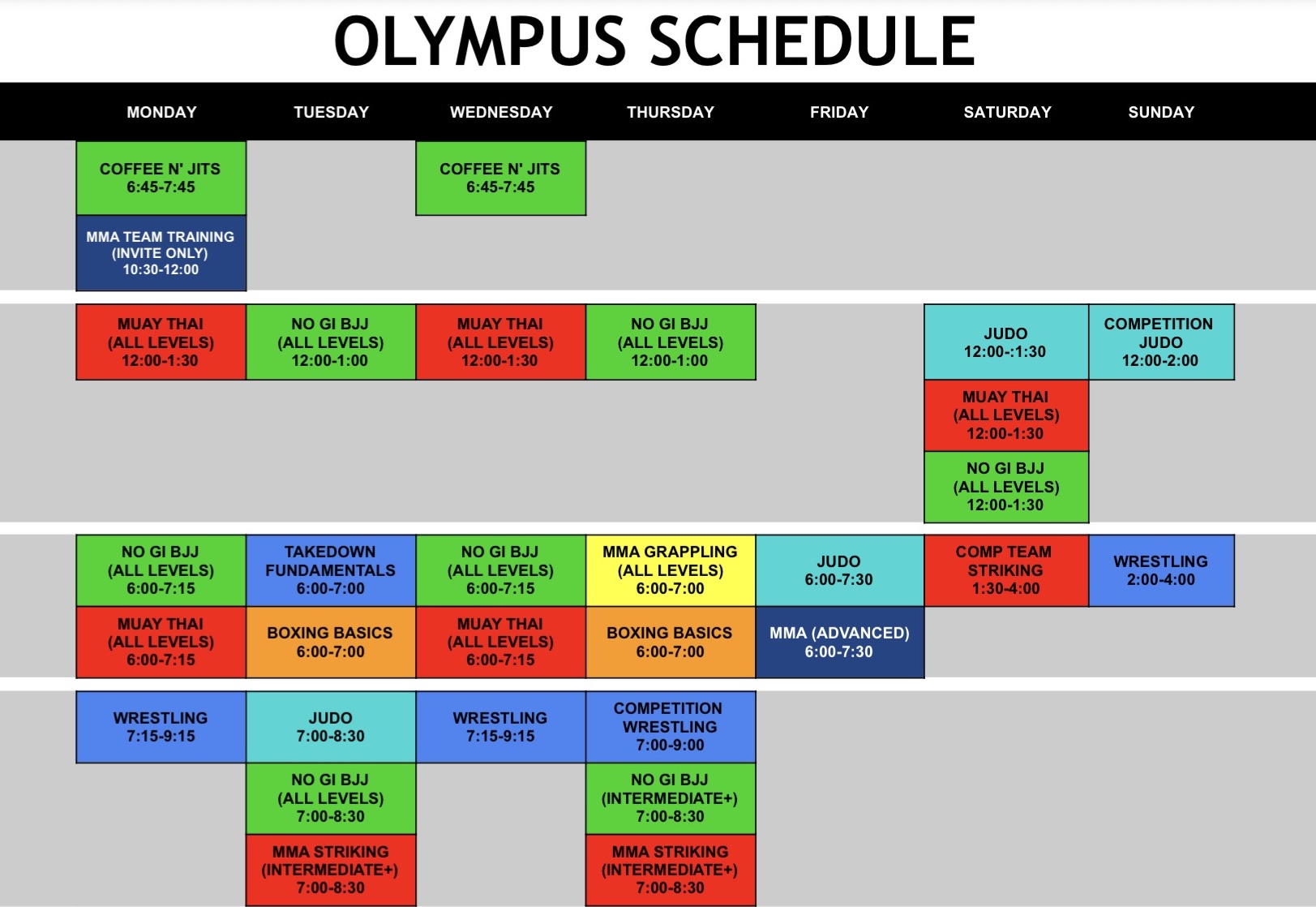 July 2024 Schedule