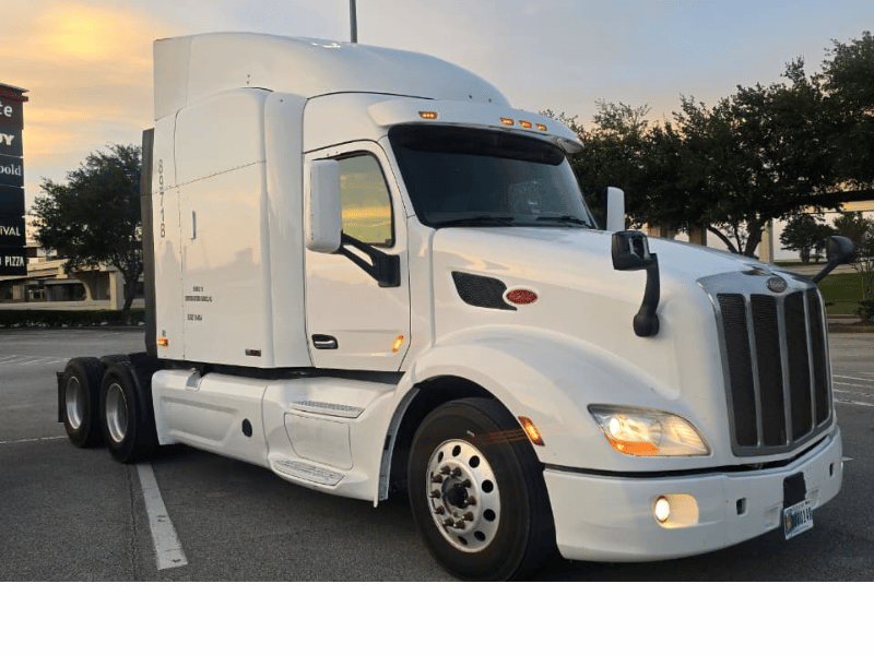 Semi truck without a trailer parked