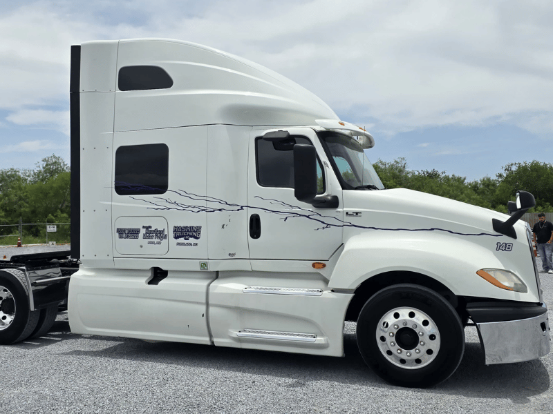 Semi truck parked