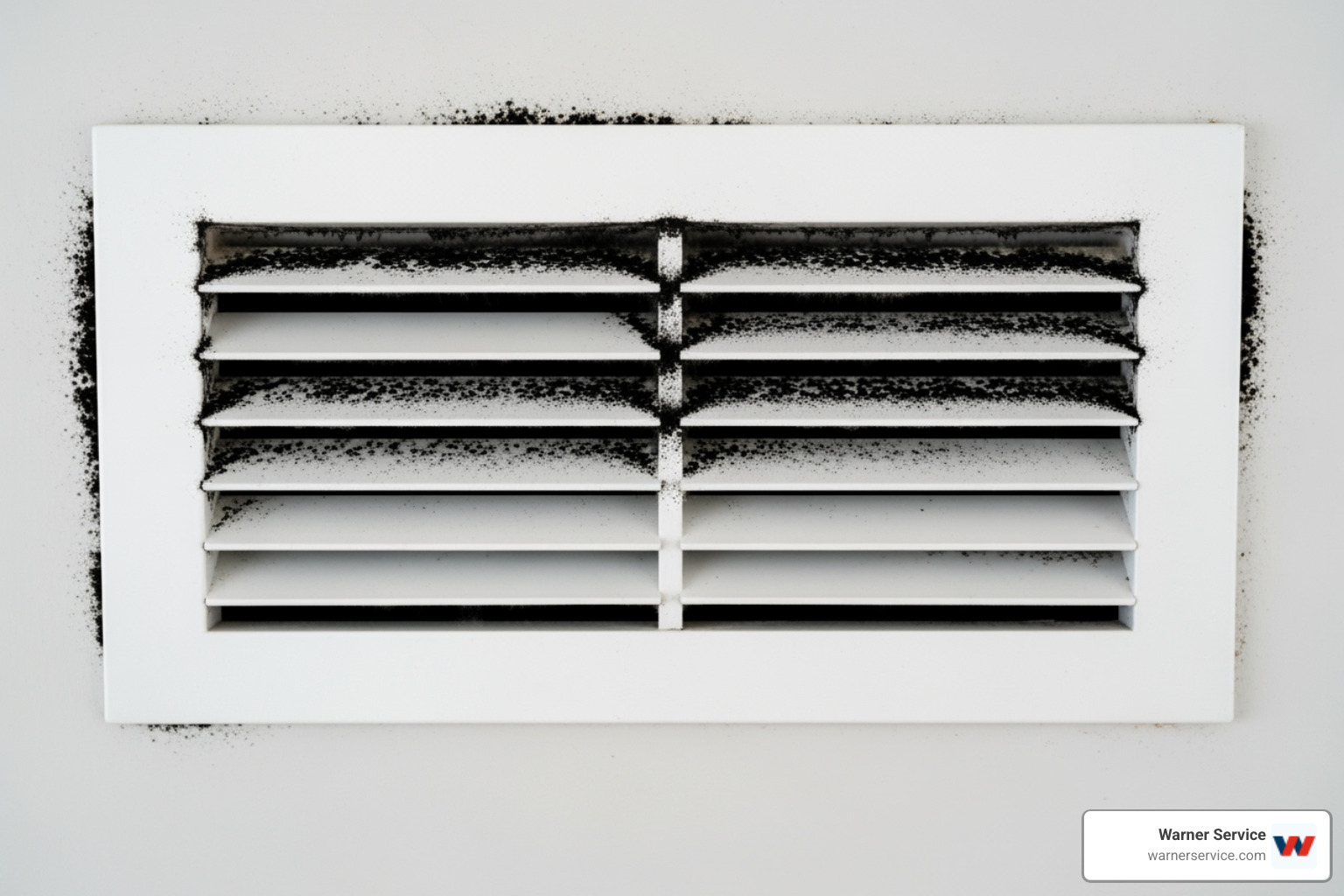 visible mold on a vent cover - air duct cleaning