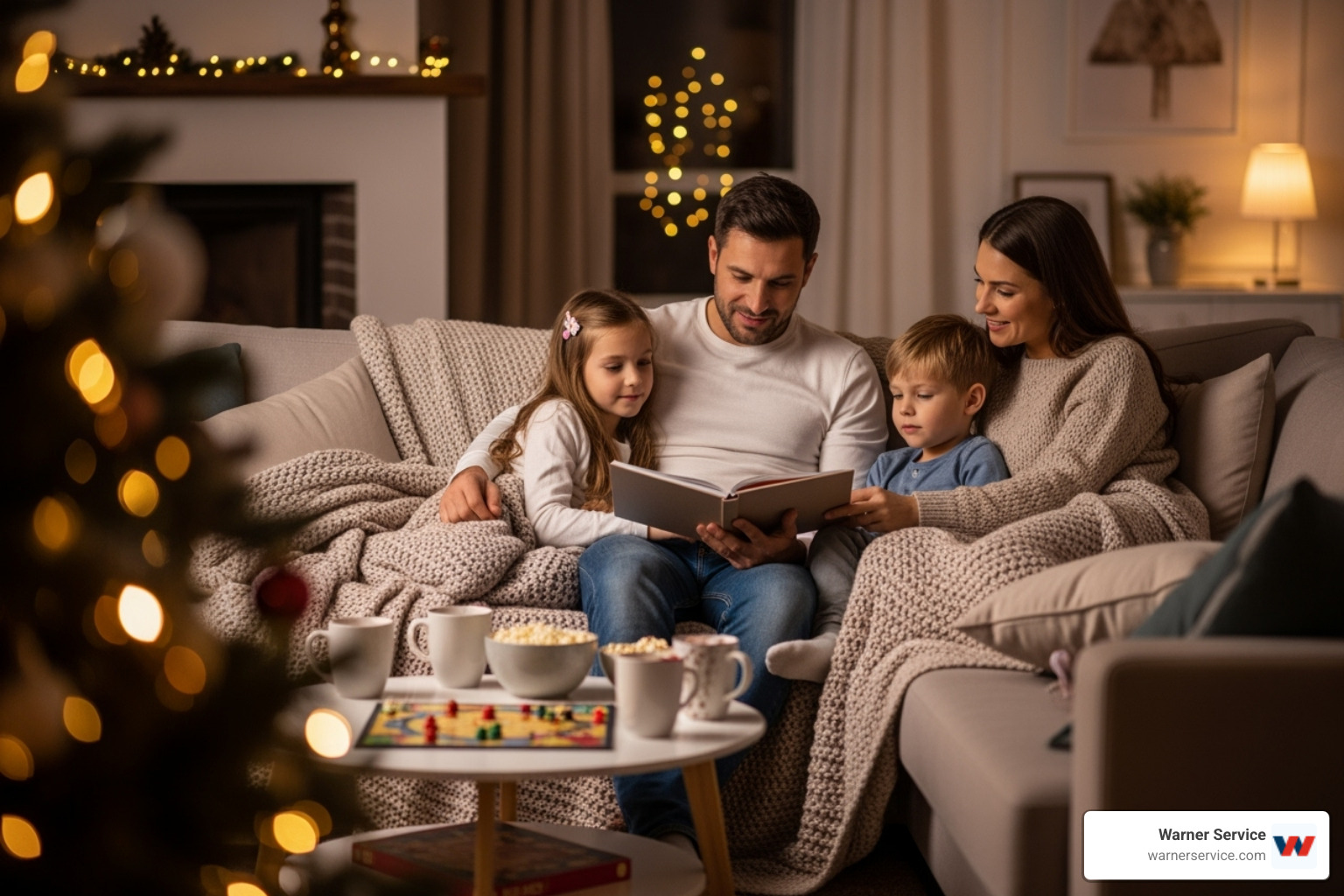 family comfortably relaxing - Variable speed furnace