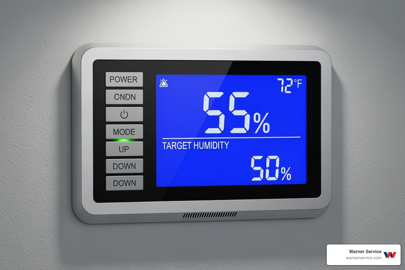 Modern digital humidistat control panel - furnace humidity control