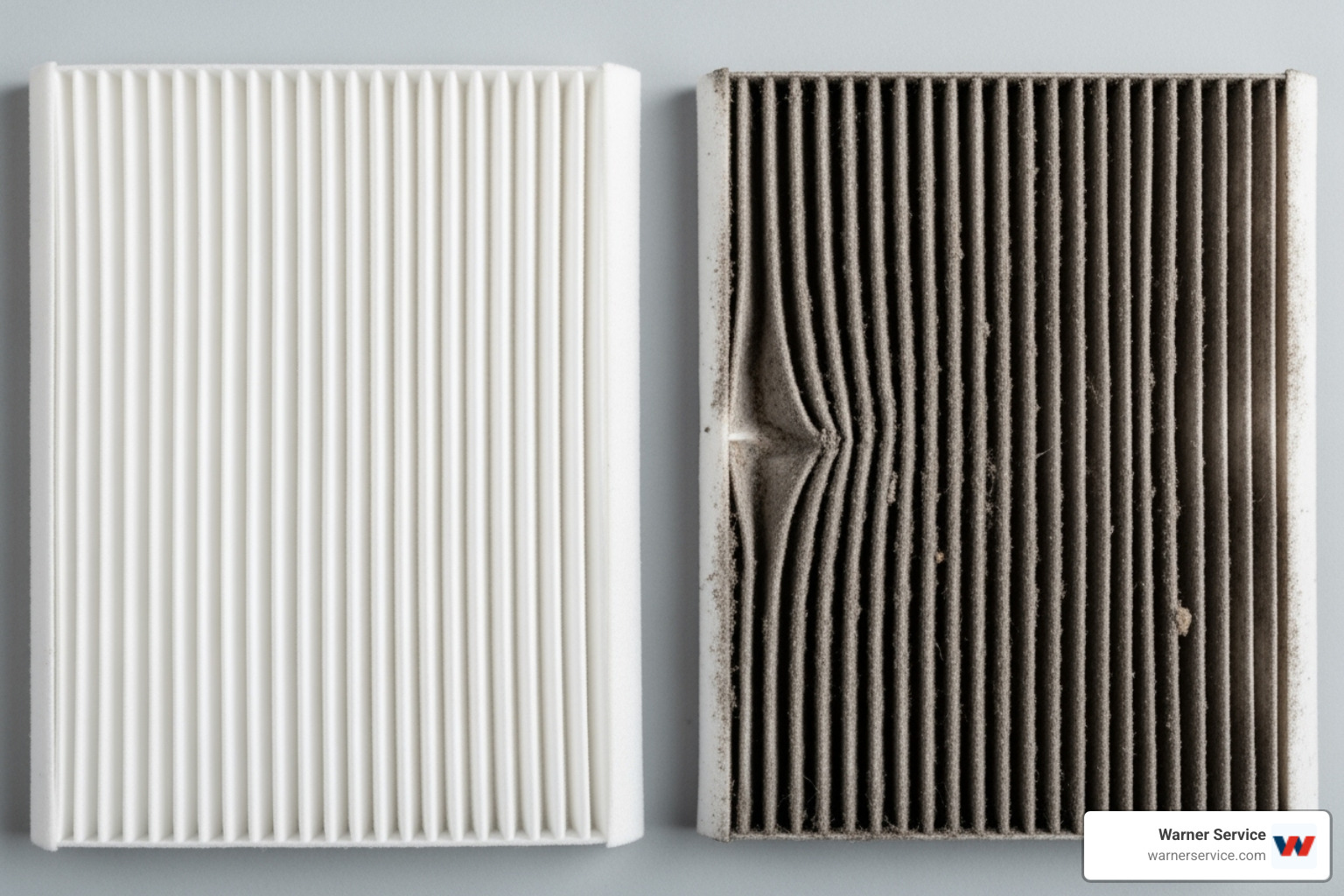 Difference between a clean and a dirty HVAC air filter - frederick gas abd air