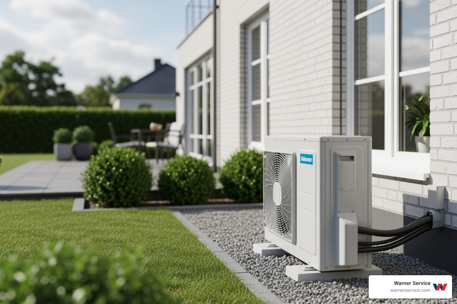 modern, high-efficiency outdoor AC unit - hvac installation financing frederick md