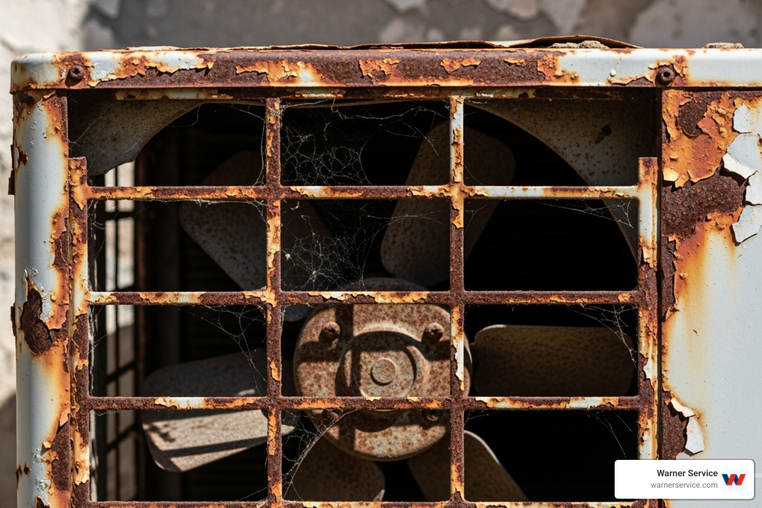 old, rusty outdoor AC unit - hvac replacement hagerstown md