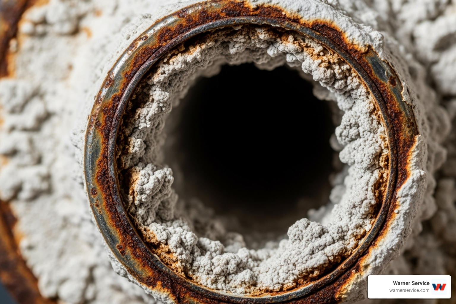 plumbing pipes with hard water scale buildup - drinking water system frederick md