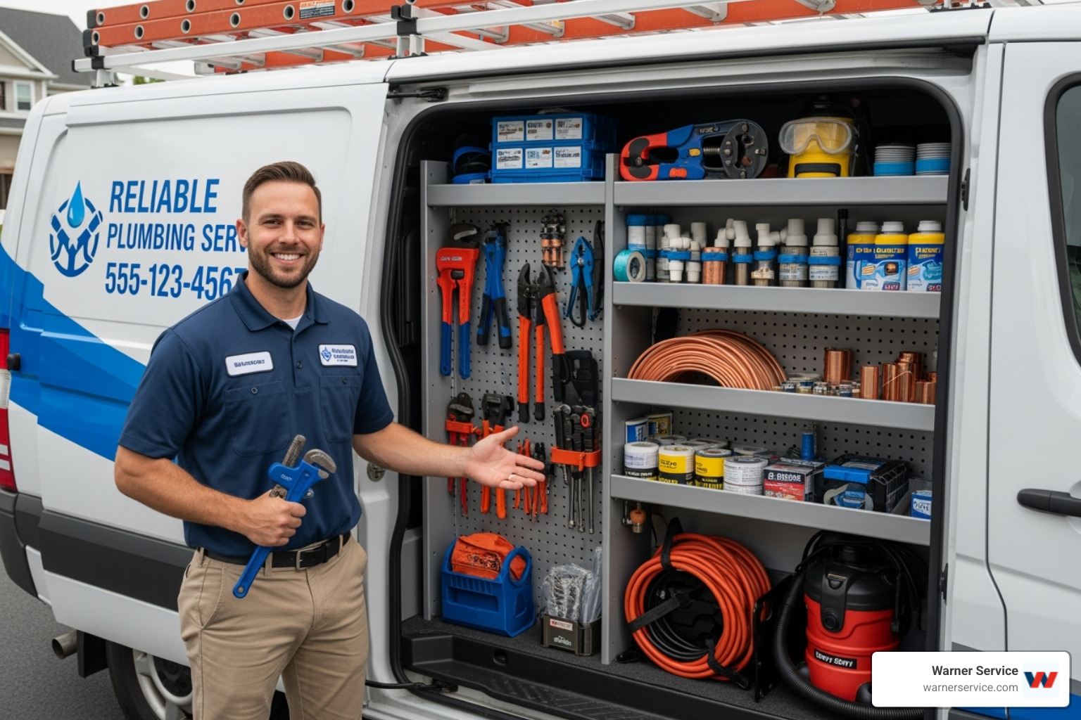 friendly, professional plumber with a well-stocked van - affordable plumbing service in brunswick md