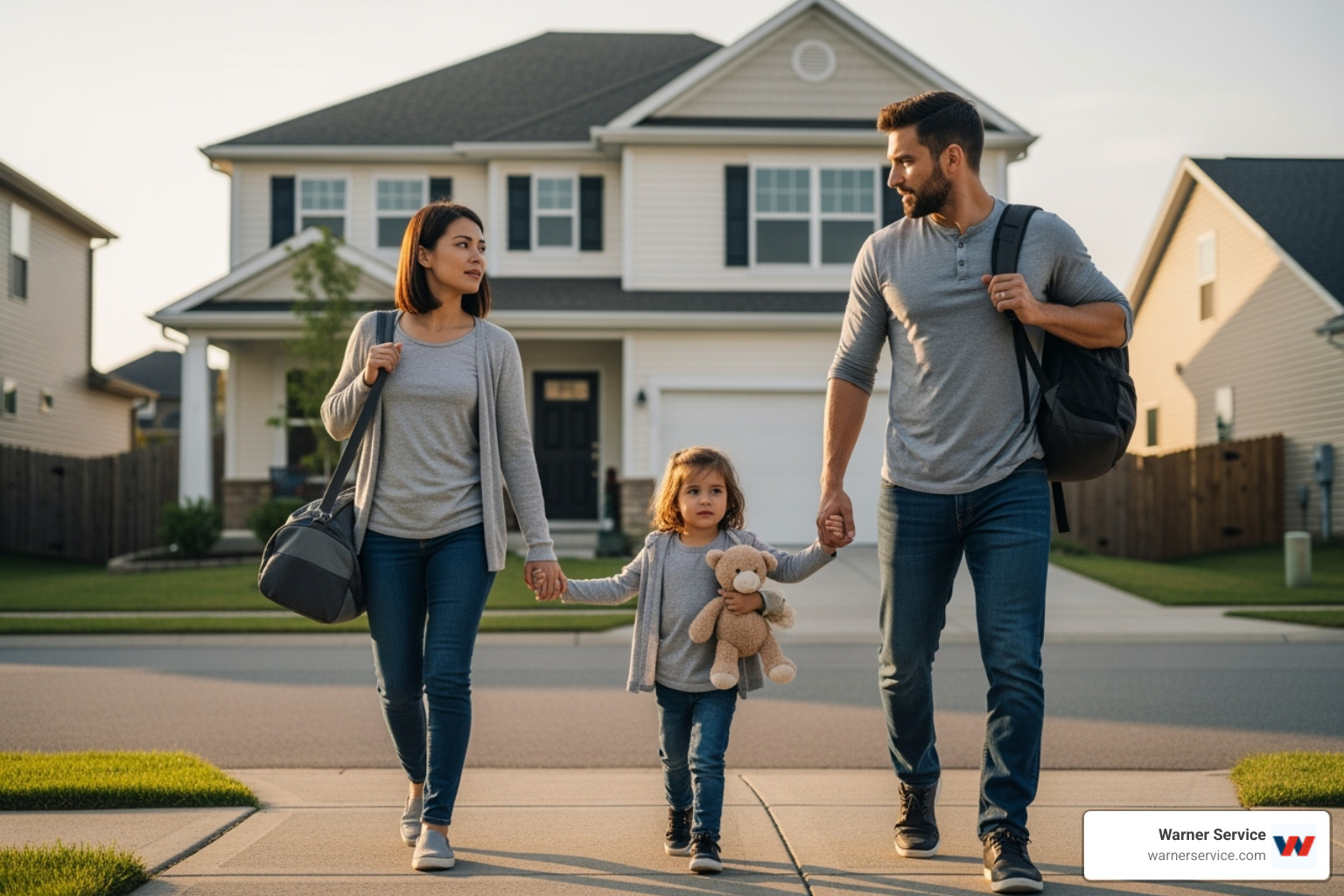 A person safely evacuating their home - gas line repair frederick md