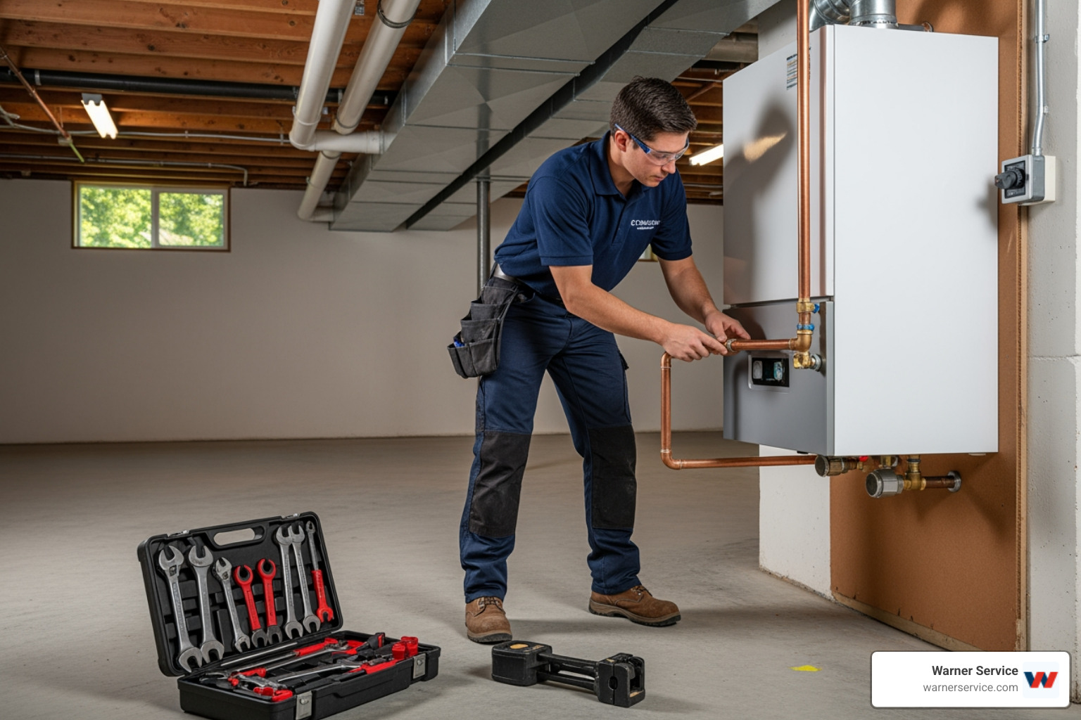 infographic explaining the basic function of a home boiler system - boiler installation company in frederick, md