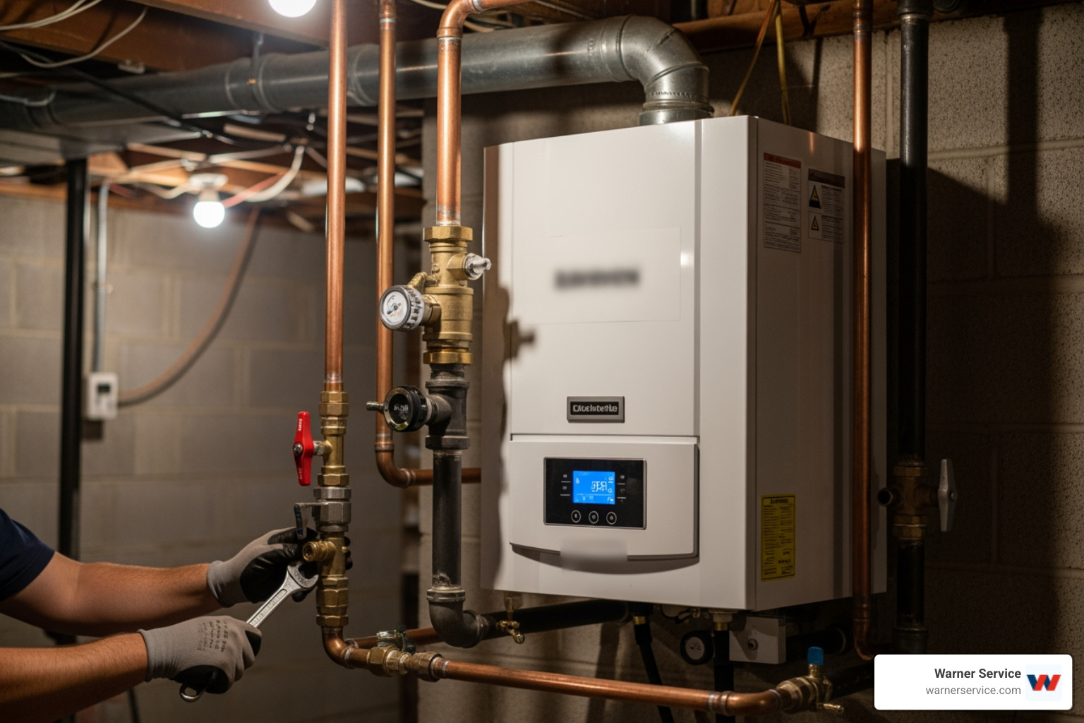 Infographic showing the key benefits of professional boiler installation: energy savings with 90%+ AFUE ratings reducing monthly bills, improved home comfort with even heating throughout all rooms, enhanced reliability with fewer breakdowns and repairs, proper sizing for your home's specific needs, compliance with local codes and permits, and warranty protection through certified installation - boiler installation in middletown md