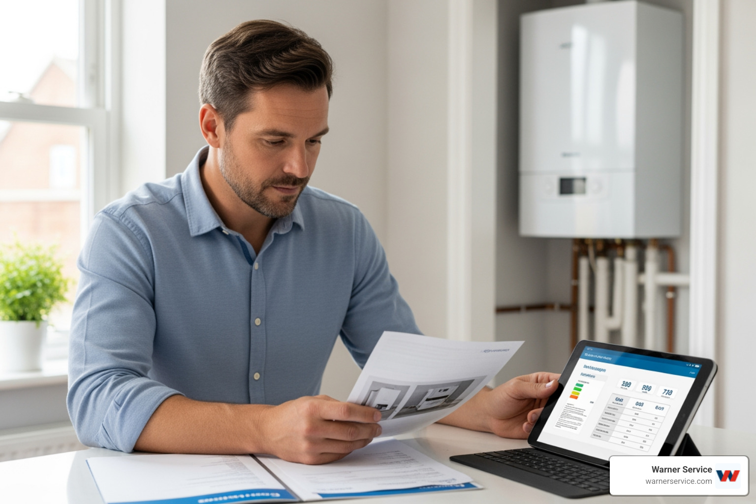 infographic showing the boiler installation selection process: step 1 verify licensing and insurance, step 2 check for NATE certification, step 3 read local customer reviews, step 4 request free estimates from multiple contractors, step 5 compare warranties and guarantees, step 6 confirm emergency service availability - boiler installation company in new market, md