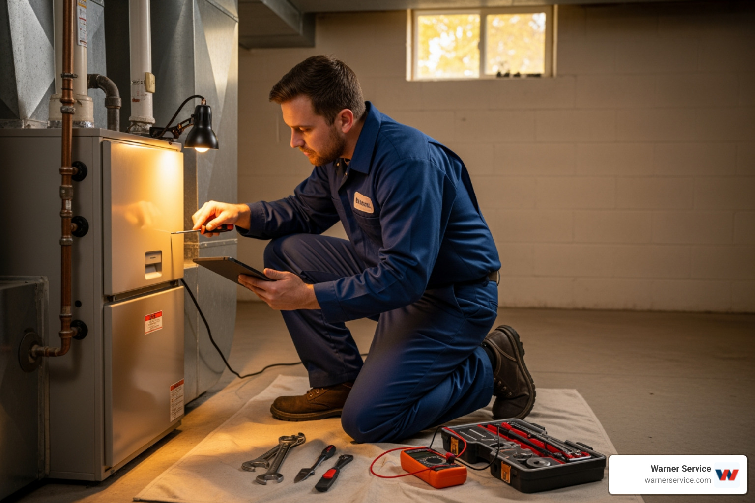 infographic explaining the top 5 warning signs your heating system needs immediate service - heating service in frederick md