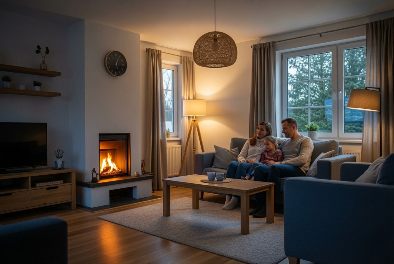 infographic showing three key benefits of new heating system installation: reduced energy bills with 25-40% savings icon, improved home comfort with even temperature gauge, and enhanced safety features with safety shield icon - heating installation in frederick md