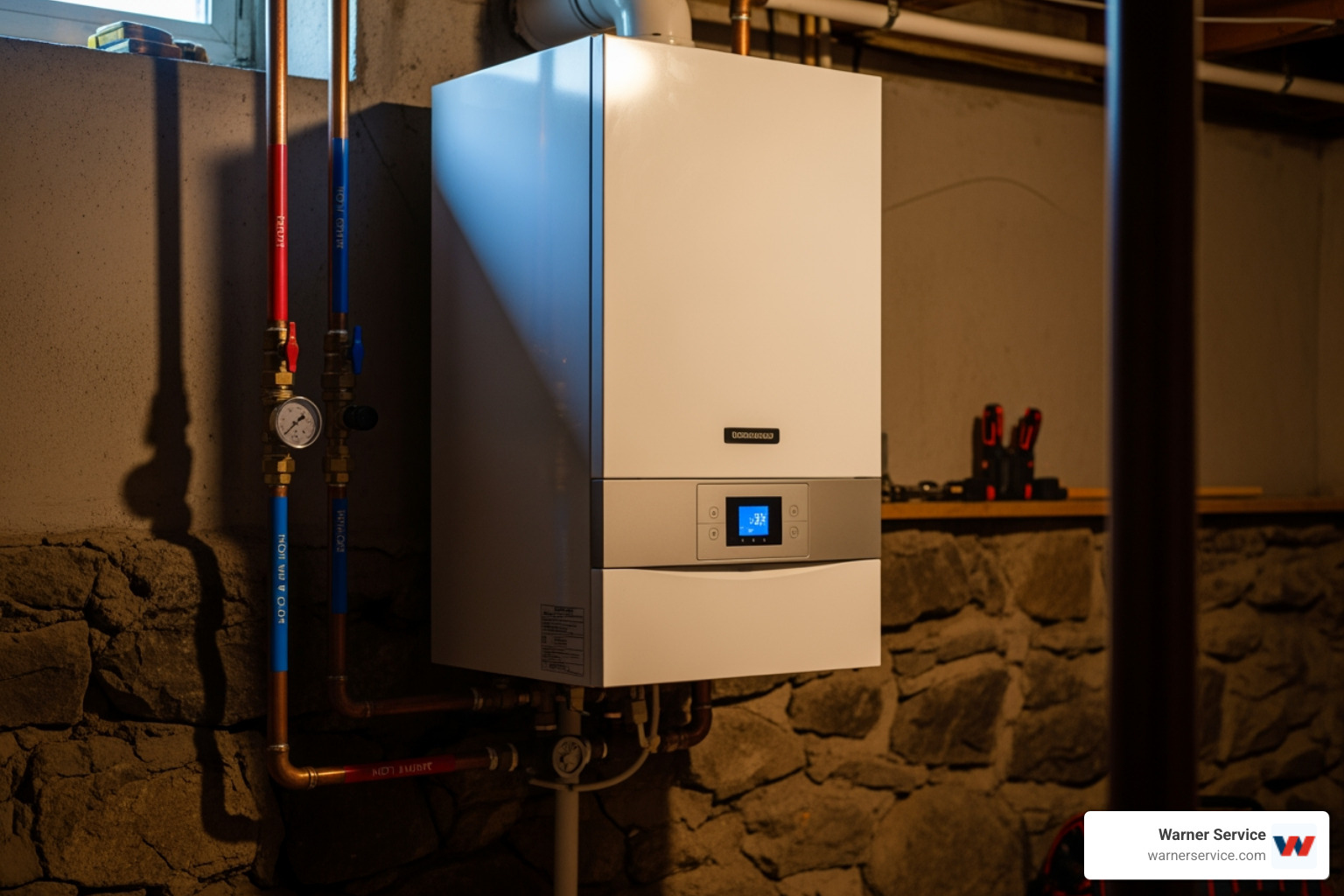 Infographic explaining how a new high-efficiency boiler lowers energy bills and improves home comfort - affordable boiler installation in frederick, md