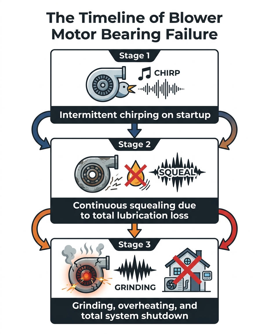 The Timeline of Blower Motor Bearing Failure