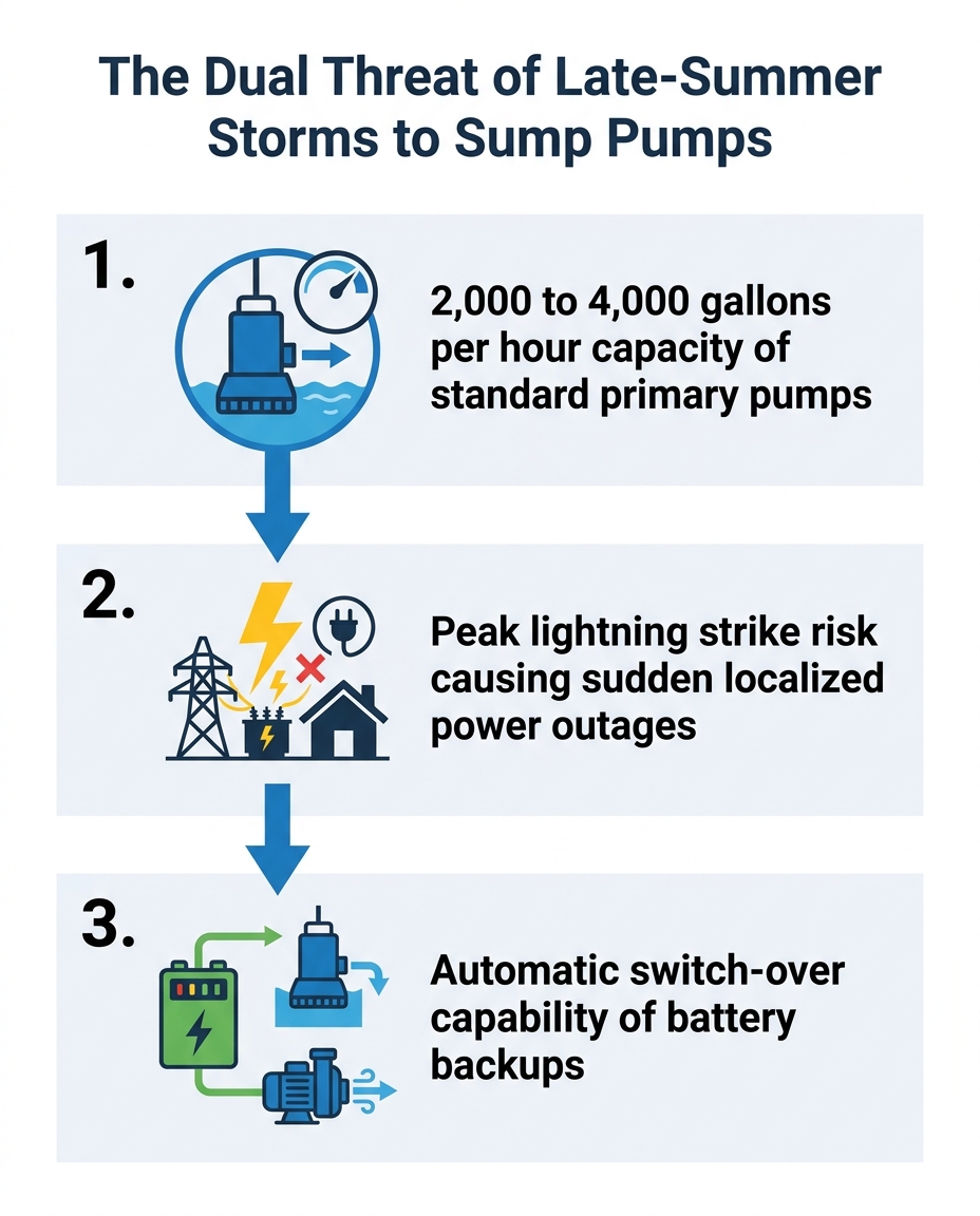 The Dual Threat of Late-Summer Storms to Sump Pumps