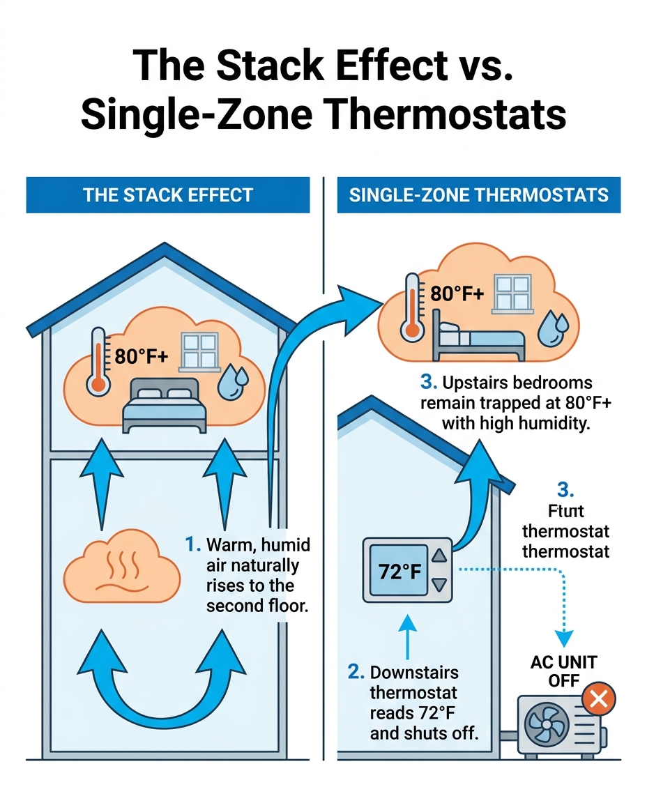 The Stack Effect vs. Single-Zone Thermostats