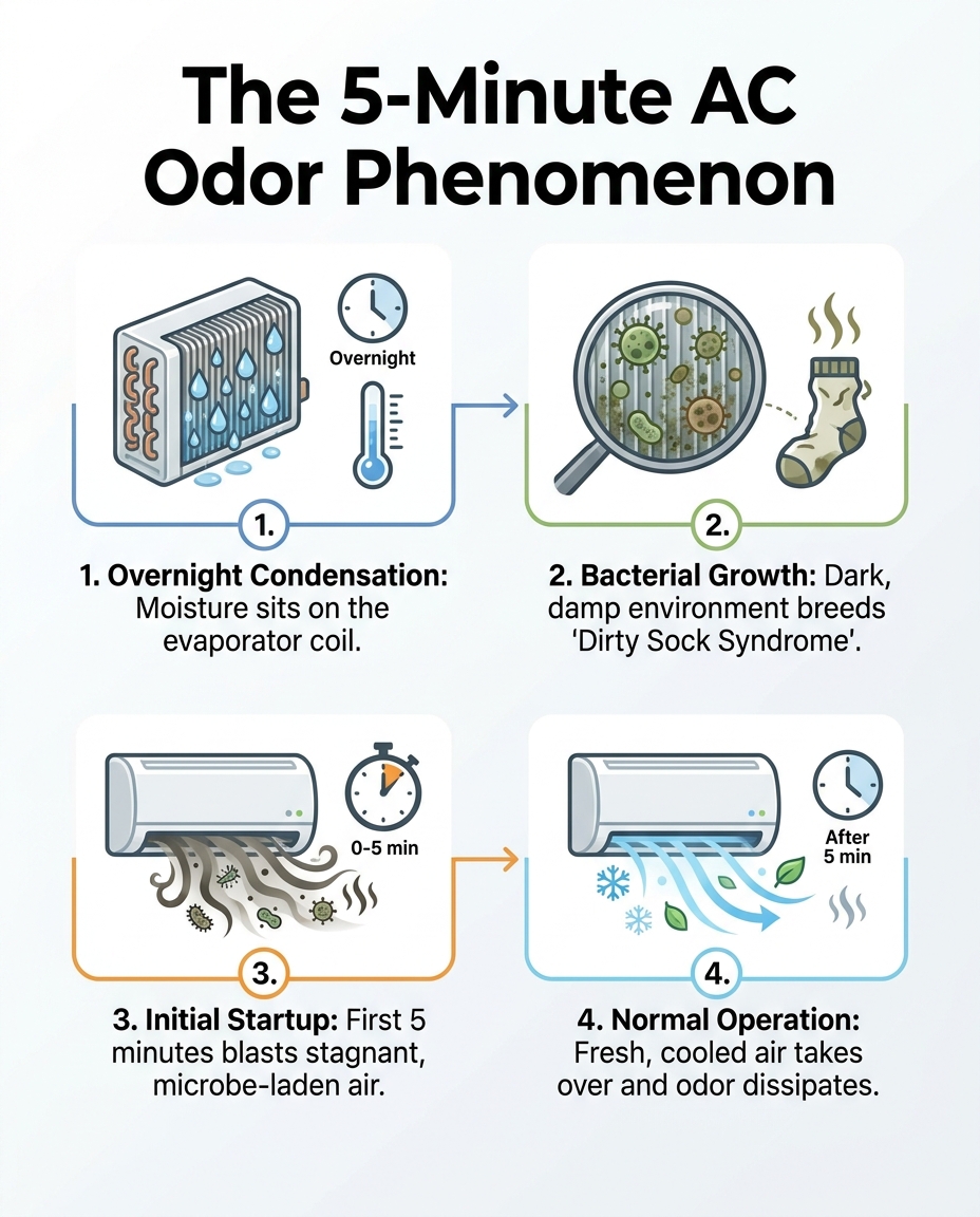 The 5-Minute AC Odor Phenomenon
