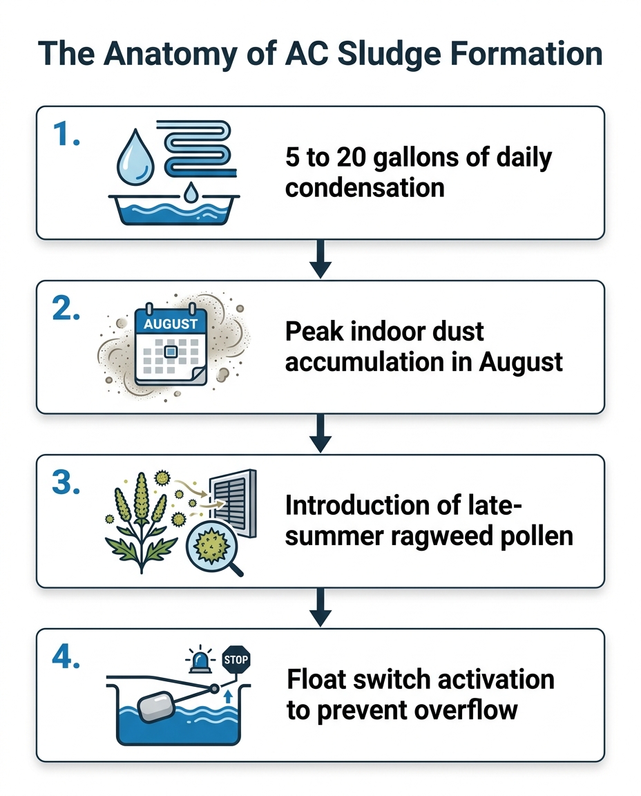 The Anatomy of AC Sludge Formation