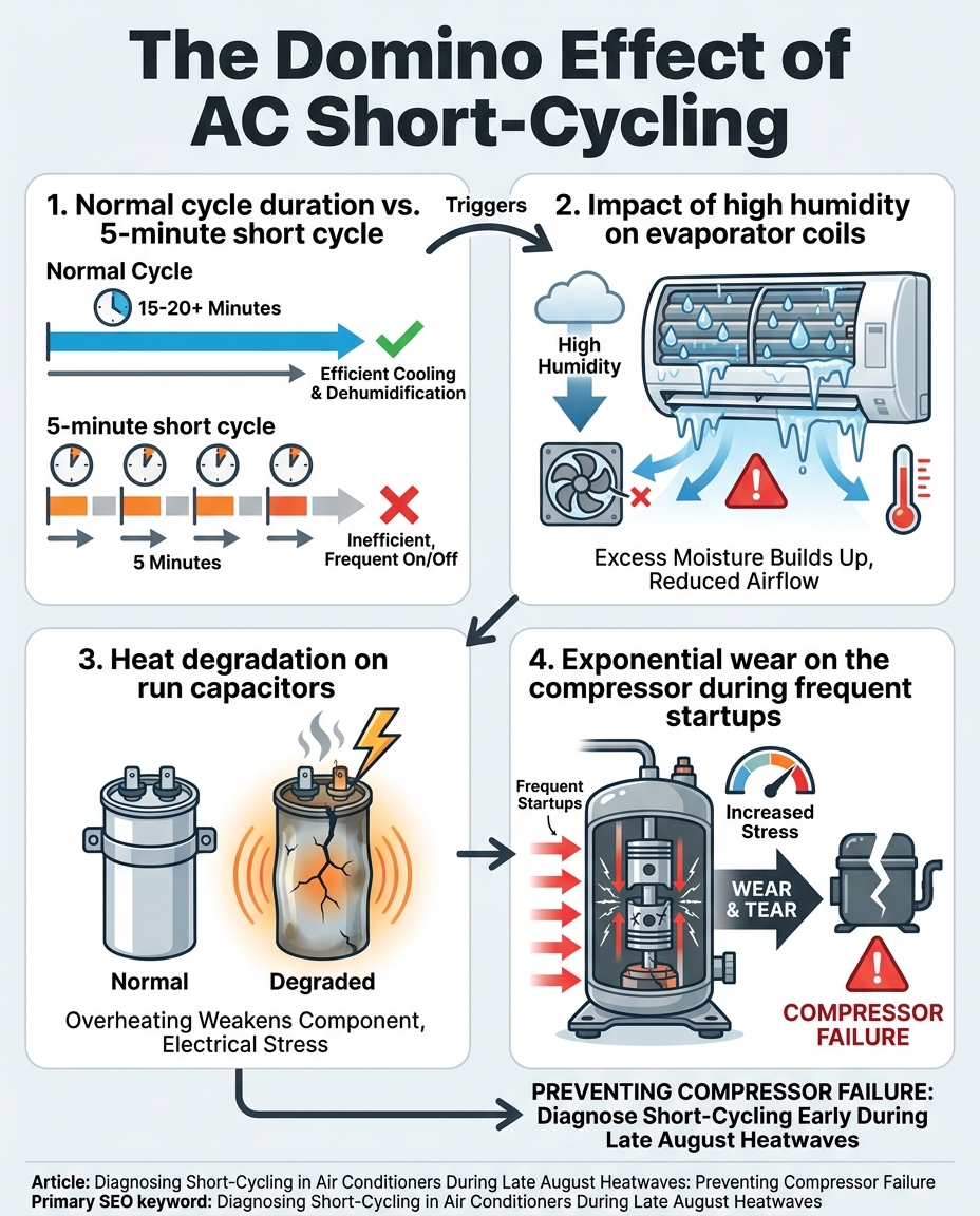 The Domino Effect of AC Short-Cycling