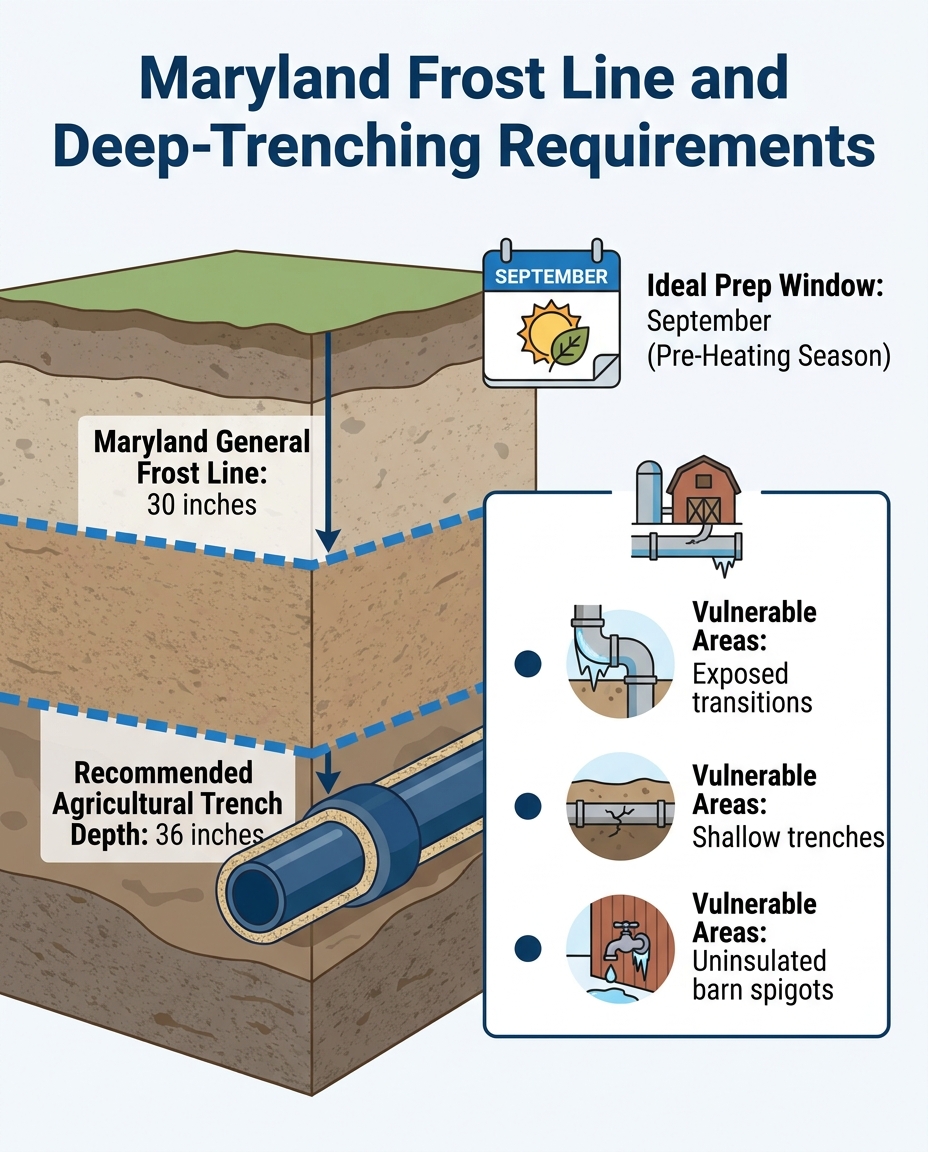Maryland Frost Line and Deep-Trenching Requirements