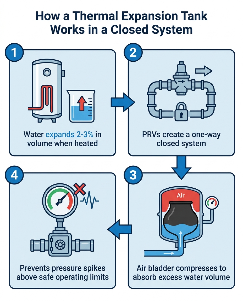 How a Thermal Expansion Tank Works in a Closed System